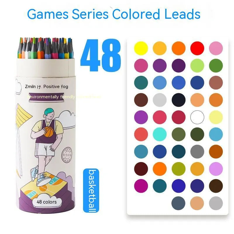 Zhenglin Sports series colour pencils in 24 and 36 colour sets for children's drawing.