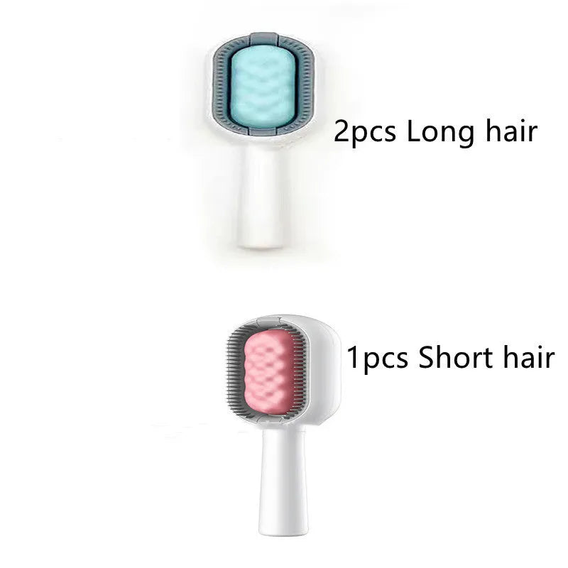 Green plastic pet hair removal comb with disposable adhesive wipes for cats and dogs