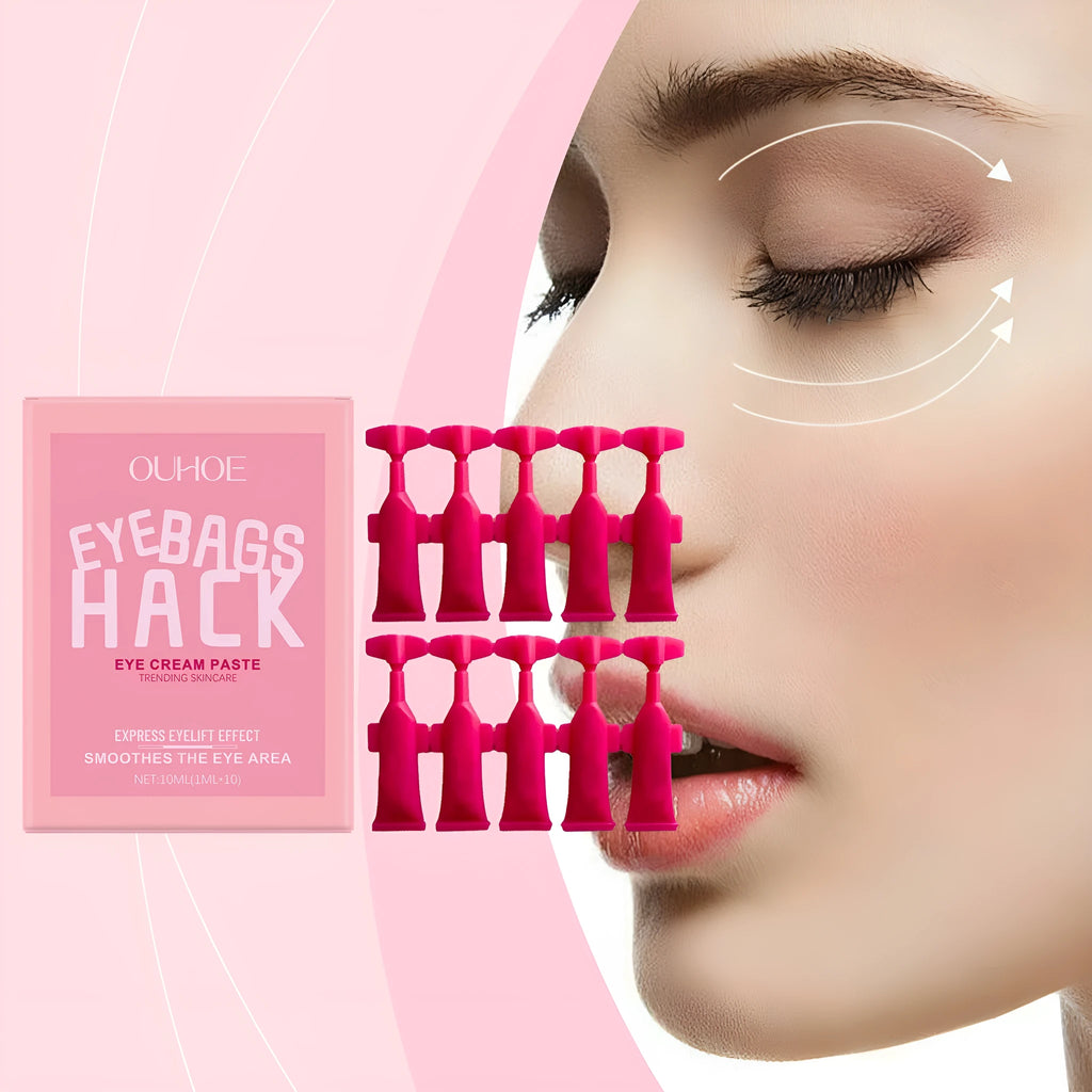 10ml eye cream set of ten individual 1ml single-use sachets with hyaluronic acid and polypeptide for eye and neck skincare