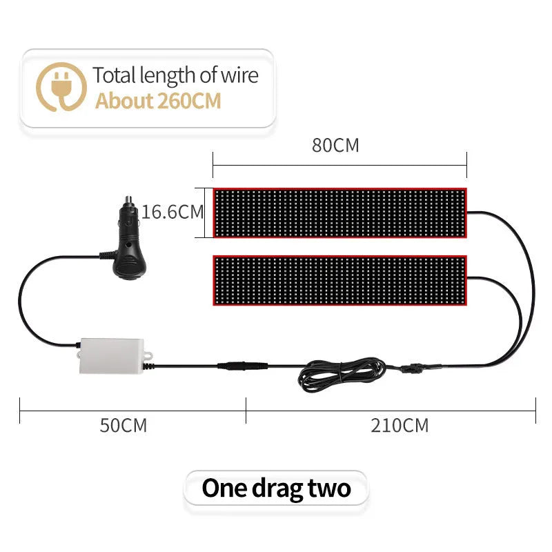 LED flexible car interior light, PC devil's eye strip 1.2M to 2M and one drag two 16.6x60CM to 16.6x80CM.