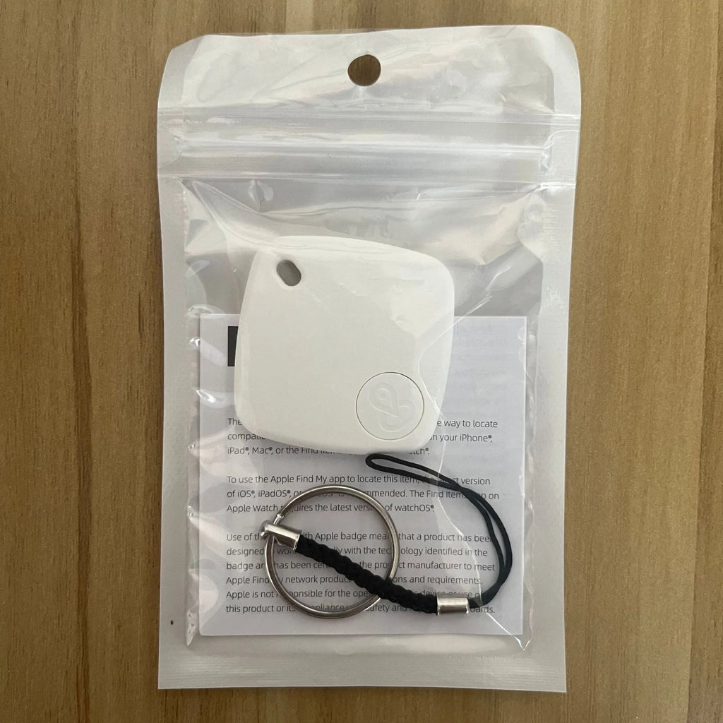 Bluetooth anti-loss keychain finder with lanyard, 38.2mm ABS locator in black, white, gold, silver, or rose gold