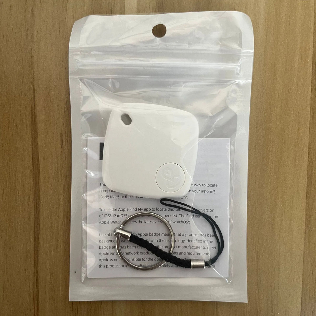 Bluetooth anti-loss keychain finder with lanyard, 38.2mm ABS locator in black, white, gold, silver, or rose gold