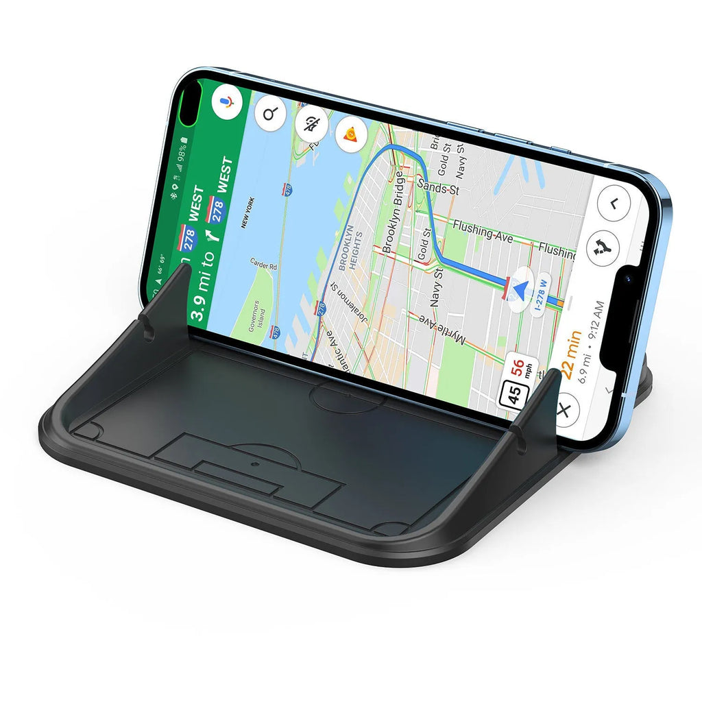 Peak-X5 colour silicone automobile phone holder on car dashboard