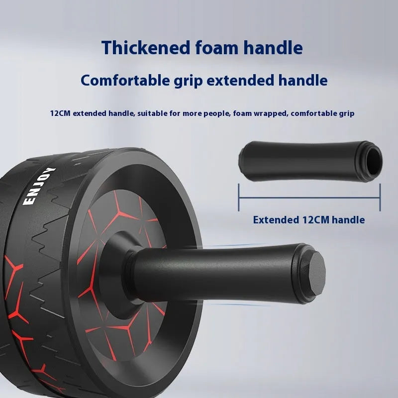 Abdominal wheel fitness roller in flame red, blue, or red and black colours for core training.