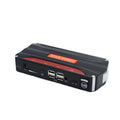 Black and red portable vehicle jump starter power supply unit with 7800mAh capacity.