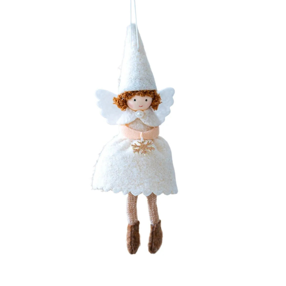 Girl's Christmas angel skirt felt pendant decoration in soft cloth with plush detail