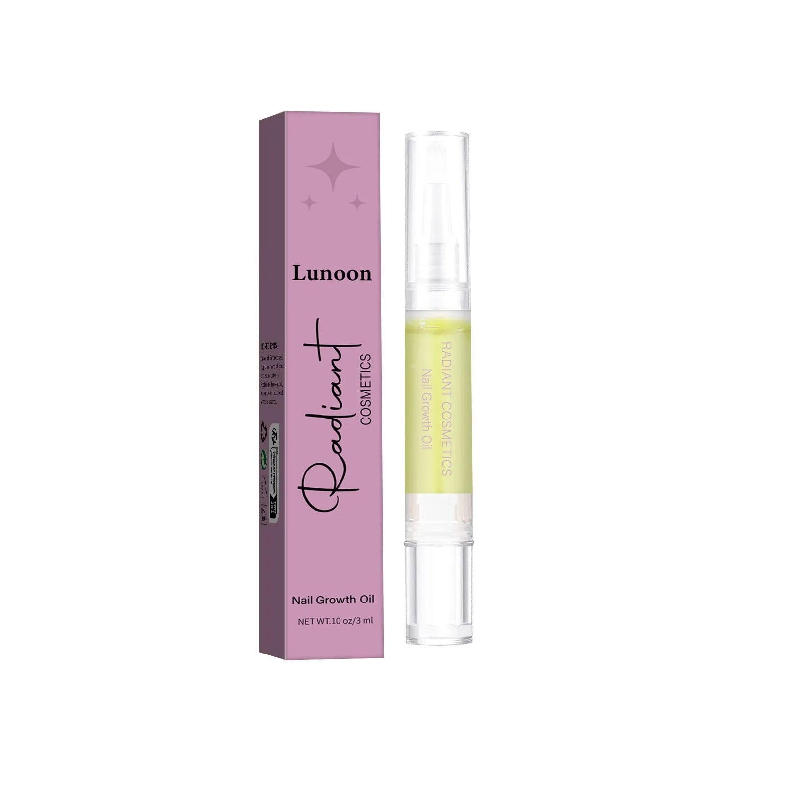 3ml bottle of wash-free nail growth treatment oil for moisturising and promoting natural nail growth