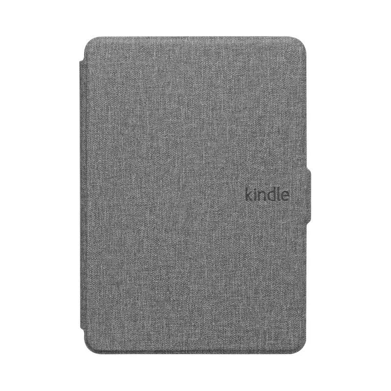 Linen texture Kindle Paperwhite case with magnetic closure in multiple colour options