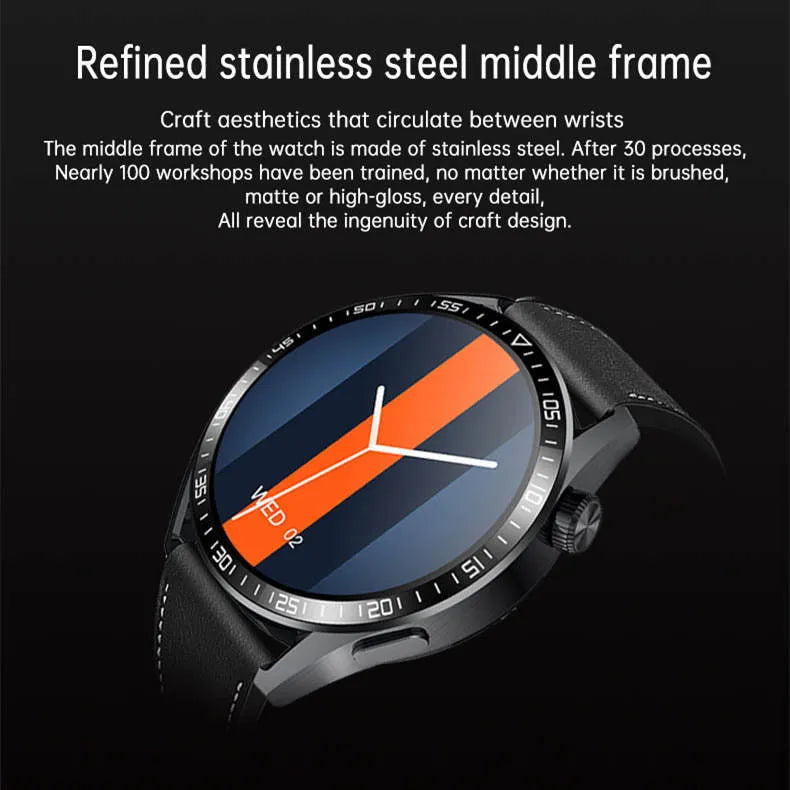 Black and silver GS3 Max smartwatch with 1.35-inch screen on a silicone strap.