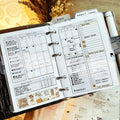 Life Area Simple Planning Toolkit notebook in black or brown with coated paper pages