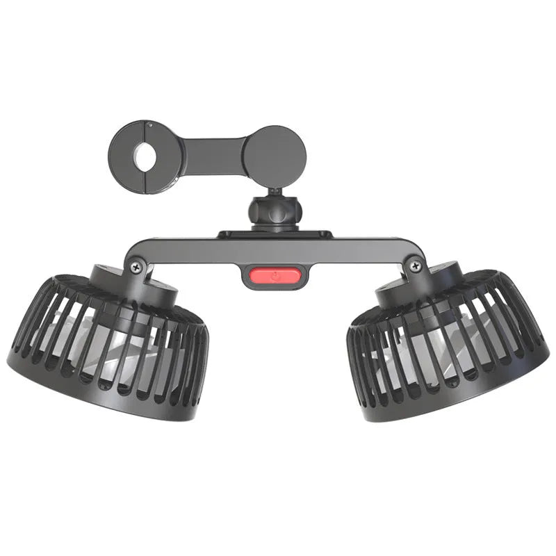Black car USB rear pillow single head fan with multifunctional adjustment controls