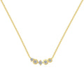 Geometric zircon 925 silver women's necklace with electroplated finish, gold or platinum option