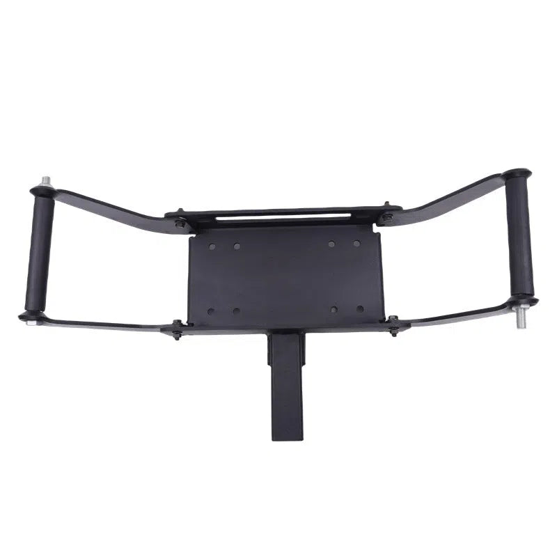 Black external square mouth portable quick plug self-rescue winch bracket for vehicle recovery