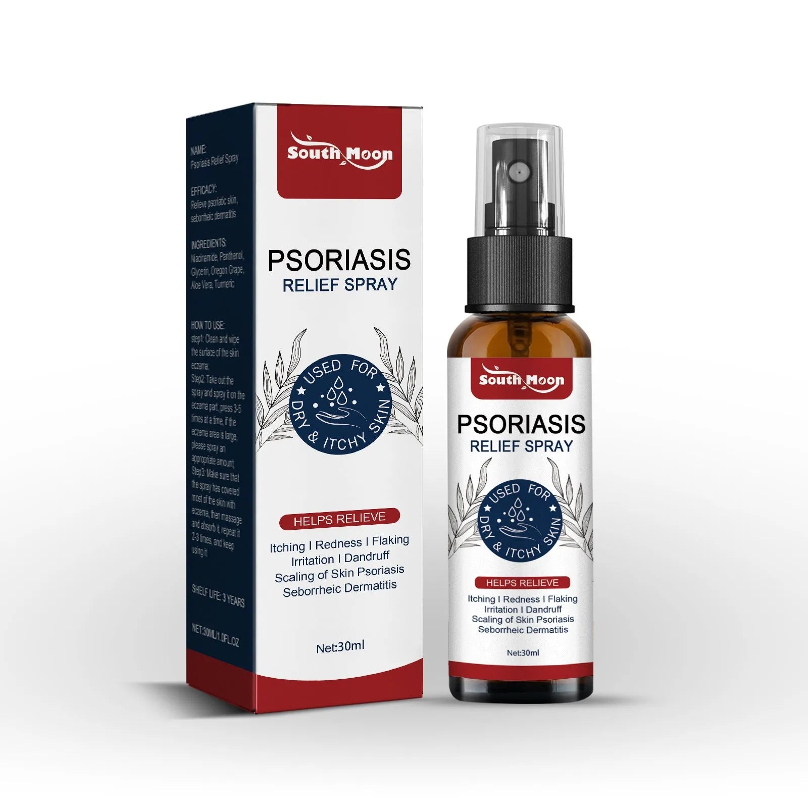 30ml bottle of body care nursing spray with ingredients allantoin, panthenol and aloe vera.