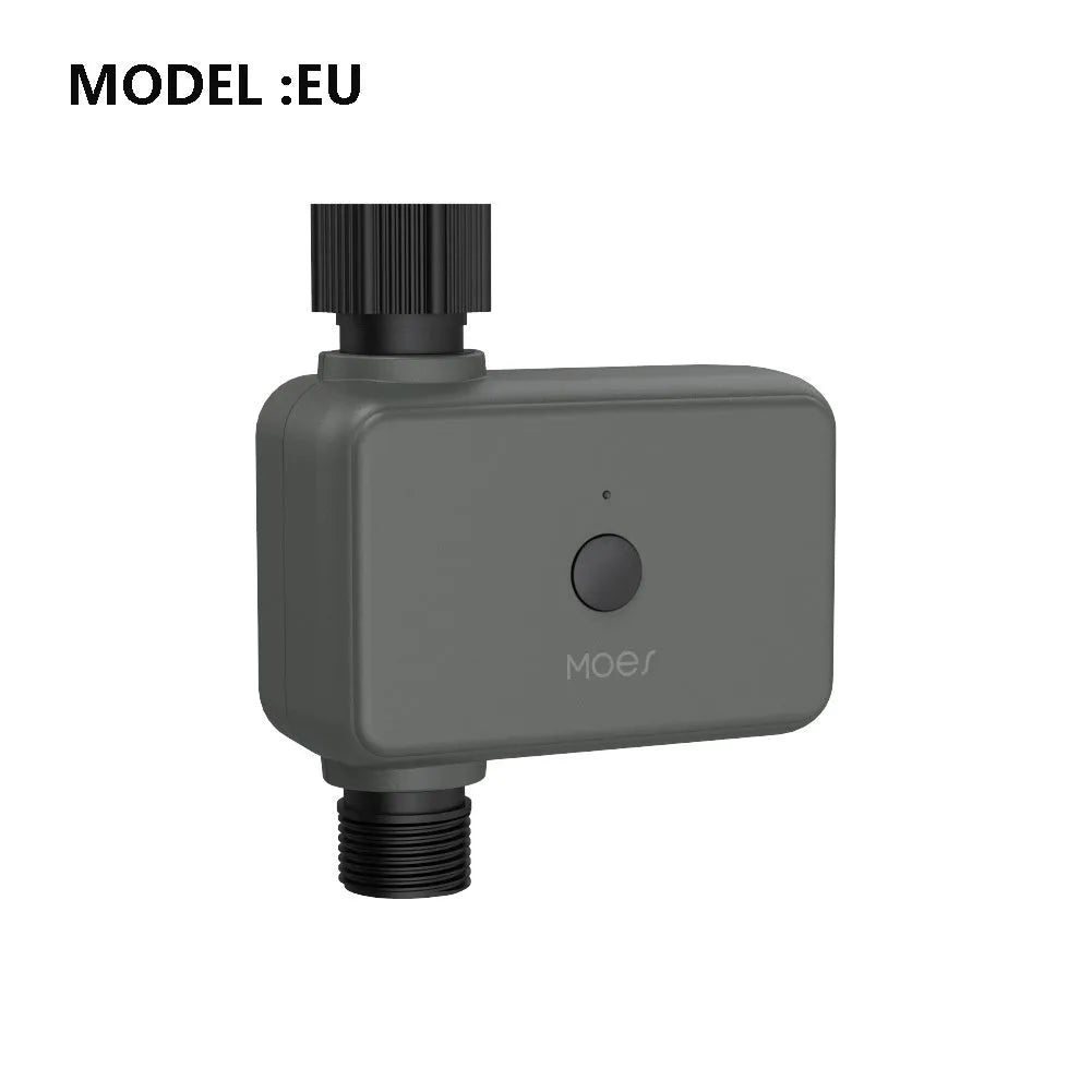 Bluetooth garden hose timer with smartphone app control for remote watering scheduling