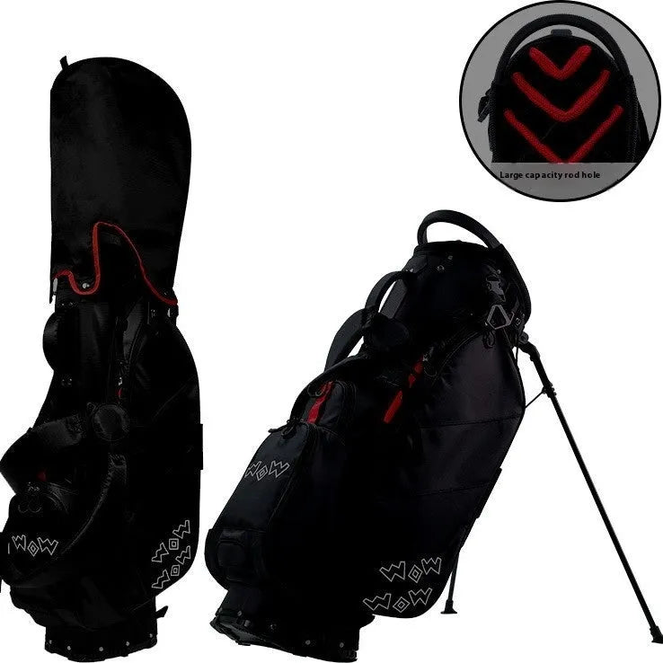 Polyester golf bracket ball bag with anti-collision design, full set, available in red or blue