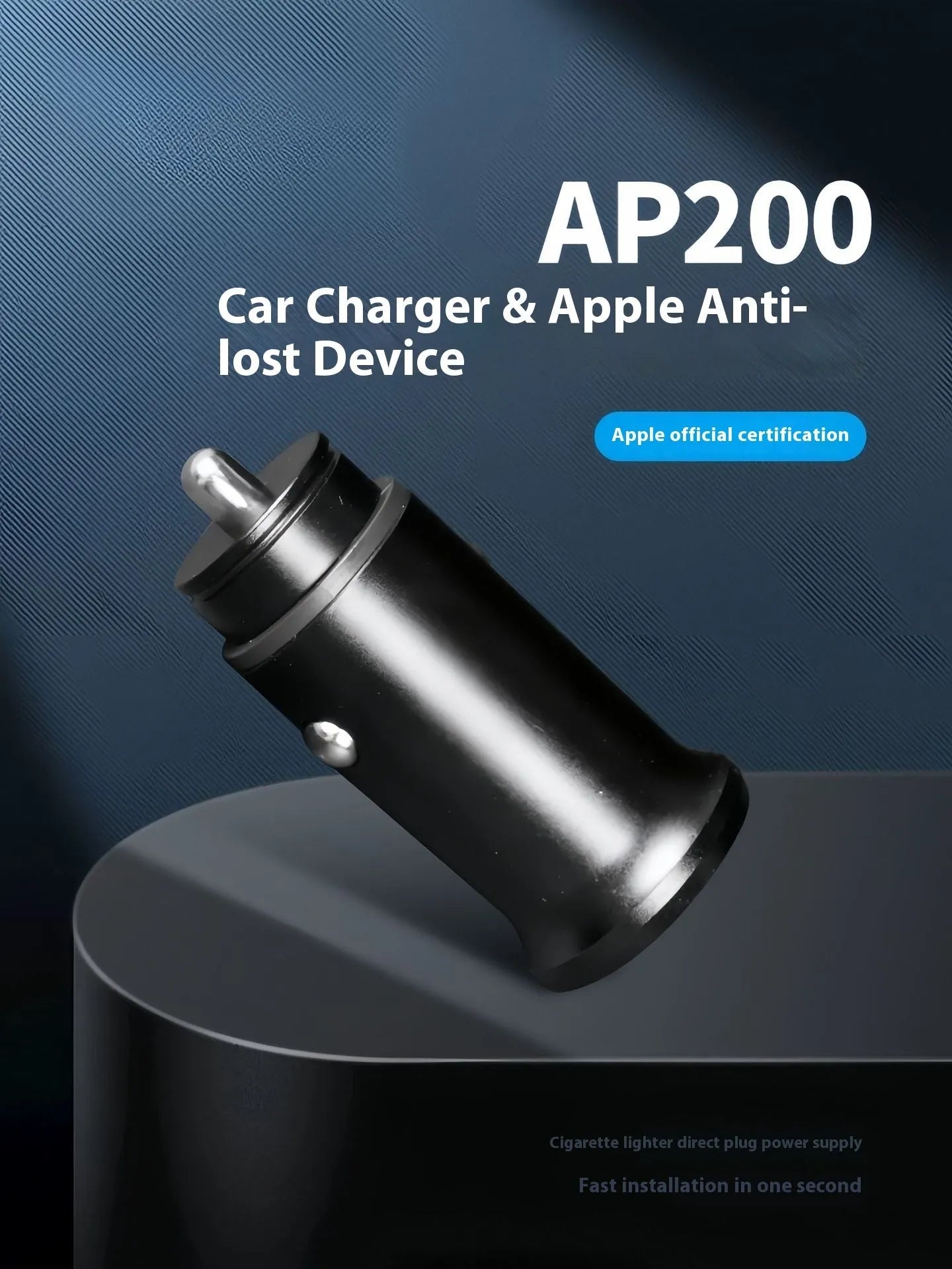 Black ABS plastic car GPS tracker device designed to plug into a vehicle's 12V power outlet for real-time location tracking.