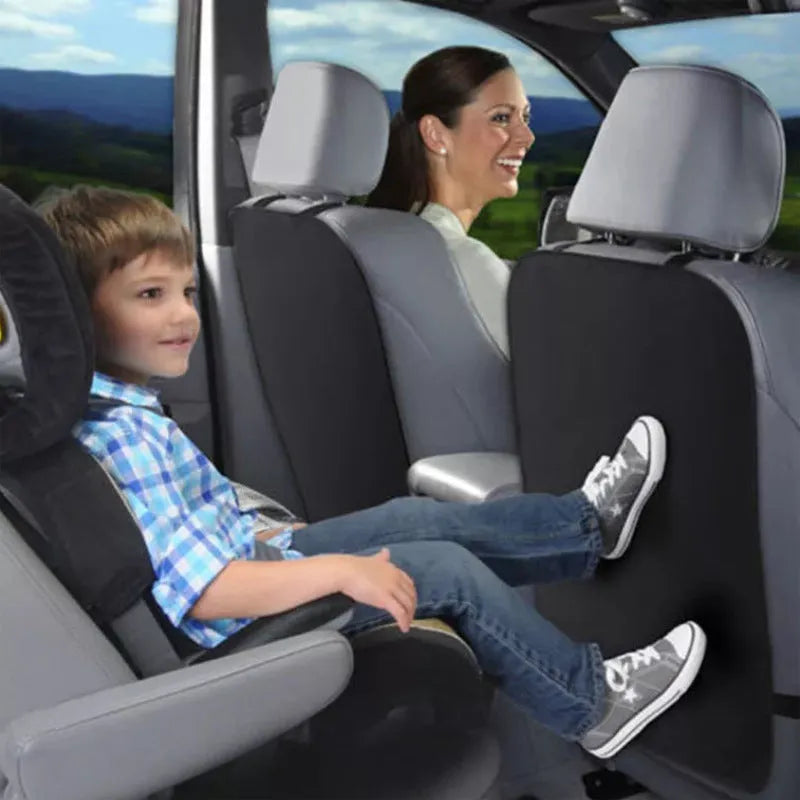 Black car seat anti-kick protective pad made from Oxford cloth with universal five-seat specification for vehicle interior protection