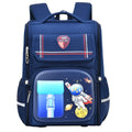 Children's cartoon backpack with airpillow straps in Spaceman Blue or Rabbit patterns for school spine protection