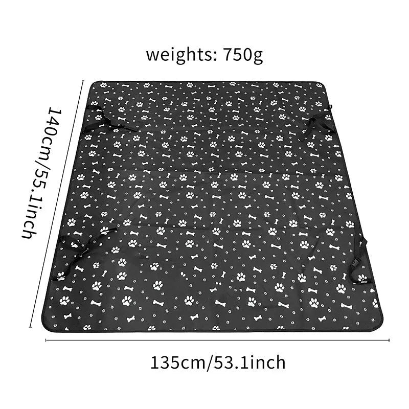 Car pet mat rear seat protector for dogs with water resistant cloth material