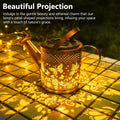 Solar butterfly kettle courtyard light with wrought iron construction measuring 210mm tall