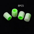 Car luminous rubber valve caps showing 16mm diameter and luminous properties
