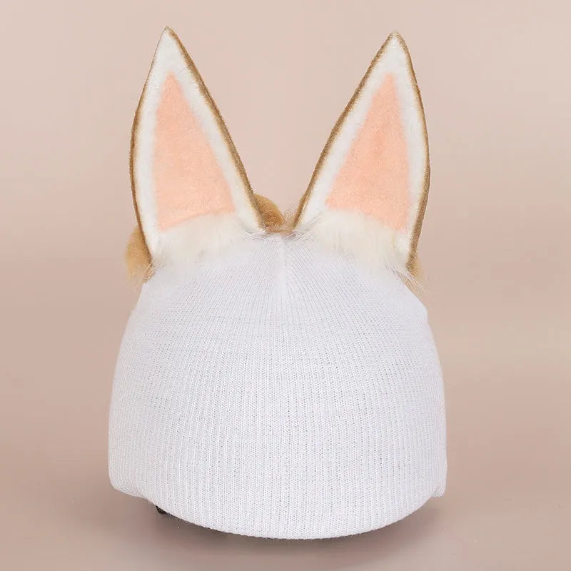 Child's plush cartoon character helmet cover and hat set in soft fabric, shown in medium size.