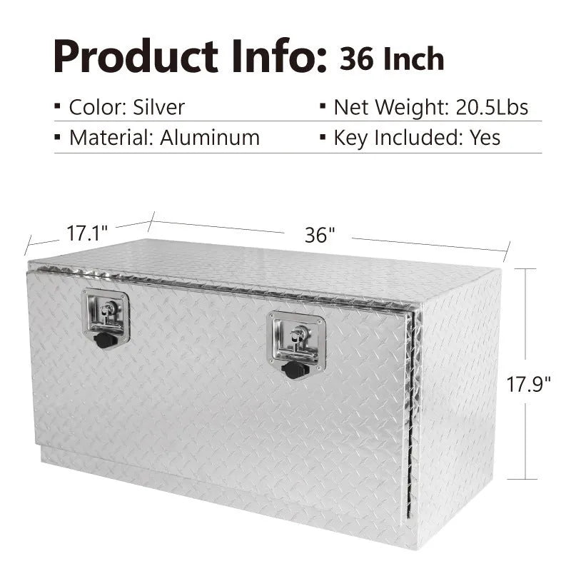 Black 26-inch aluminium alloy tool case with T-casting construction for professional tool storage.