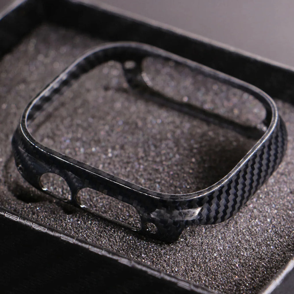 Carbon fibre aramid fibre watch case in matte black for 49mm smartwatch