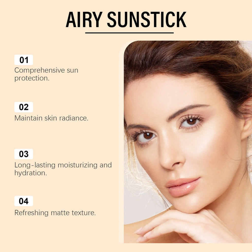23g sunscreen stick with twist-up packaging for face and body sun protection