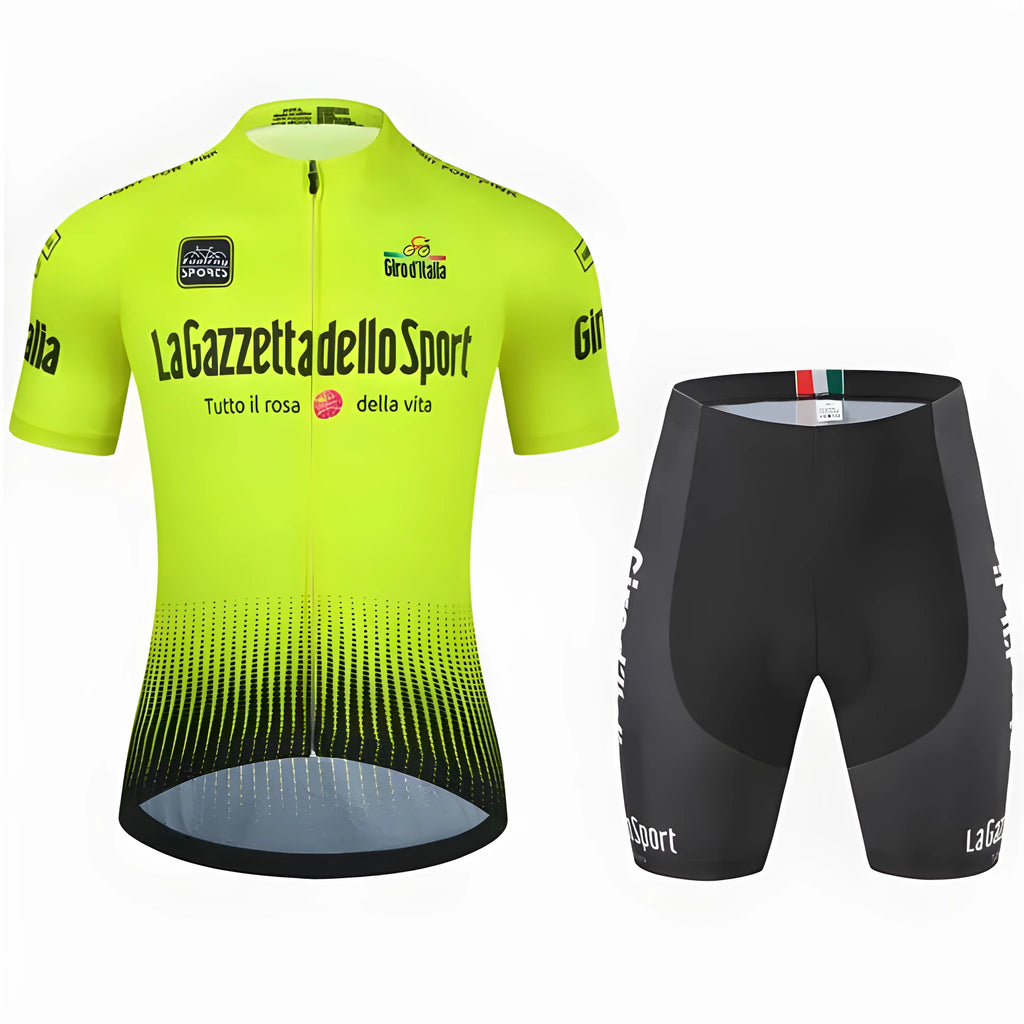 Cycling short sleeve suit in breathable polyester fabric for summer road biking