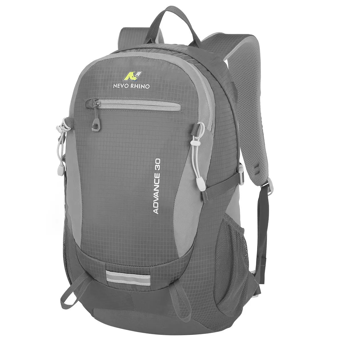 30-litre dark green waterproof nylon outdoor backpack with an airpillow strap system