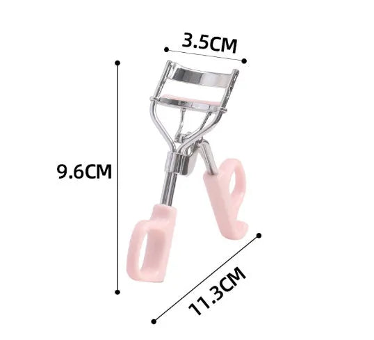 Lightweight eyelash curler with scissor handle in pink or purple colour options
