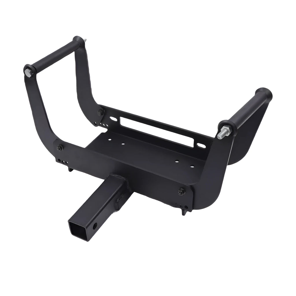 Black external square mouth portable quick plug self-rescue winch bracket for vehicle recovery