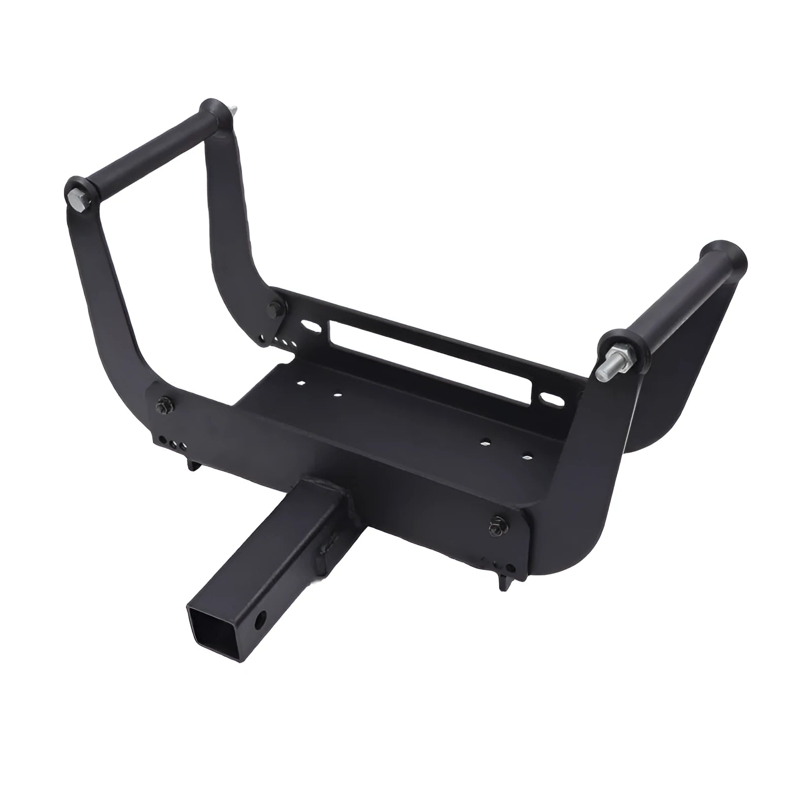Black external square mouth portable quick plug self-rescue winch bracket for vehicle recovery
