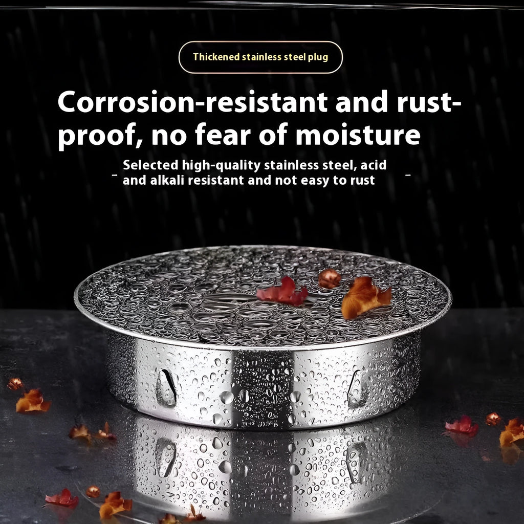 Stainless steel deodorant floor drain with modern design and 160mm fitting size