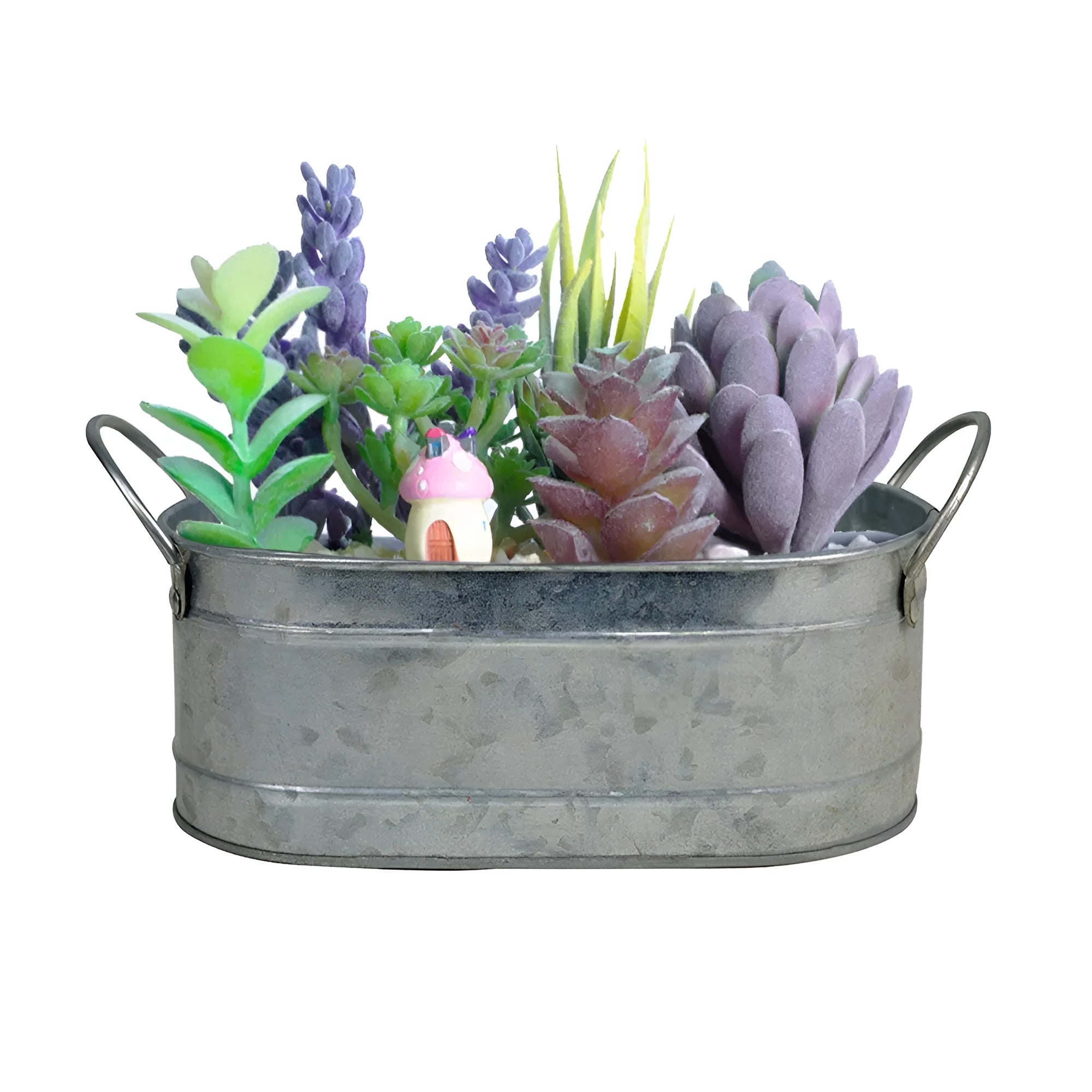 Iron sheet desktop succulent flowerpot with corrosion-resistant finish