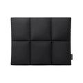 Soft black retro-style laptop sleeve for 13 to 15.6 inch laptops on a table.