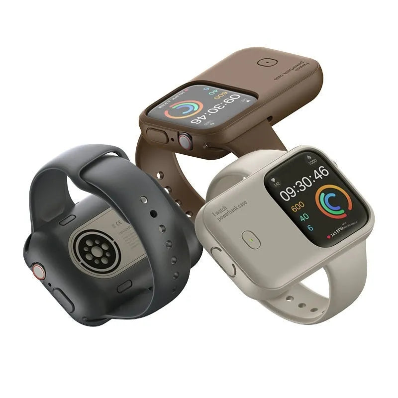 Apple Watch portable wireless charging case power bank with silicone protective cover