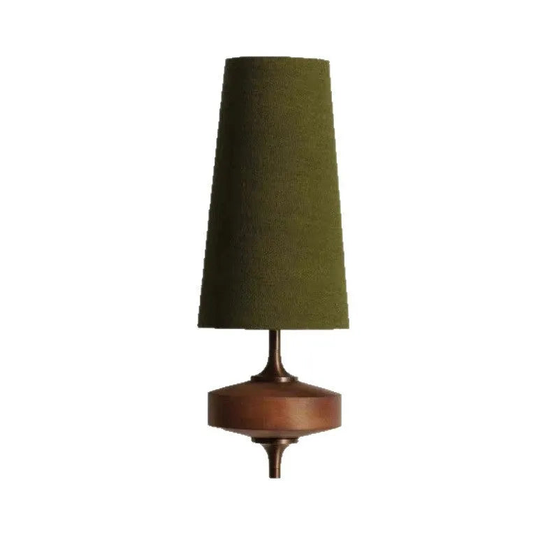 French retro bedside corridor light with red lampshade and single head configuration
