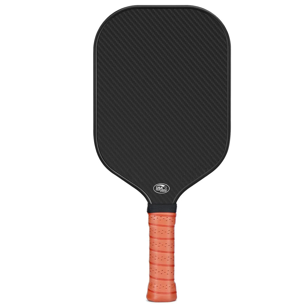 3K full carbon fibre graphite honeycomb beach racket in black, 40x20cm