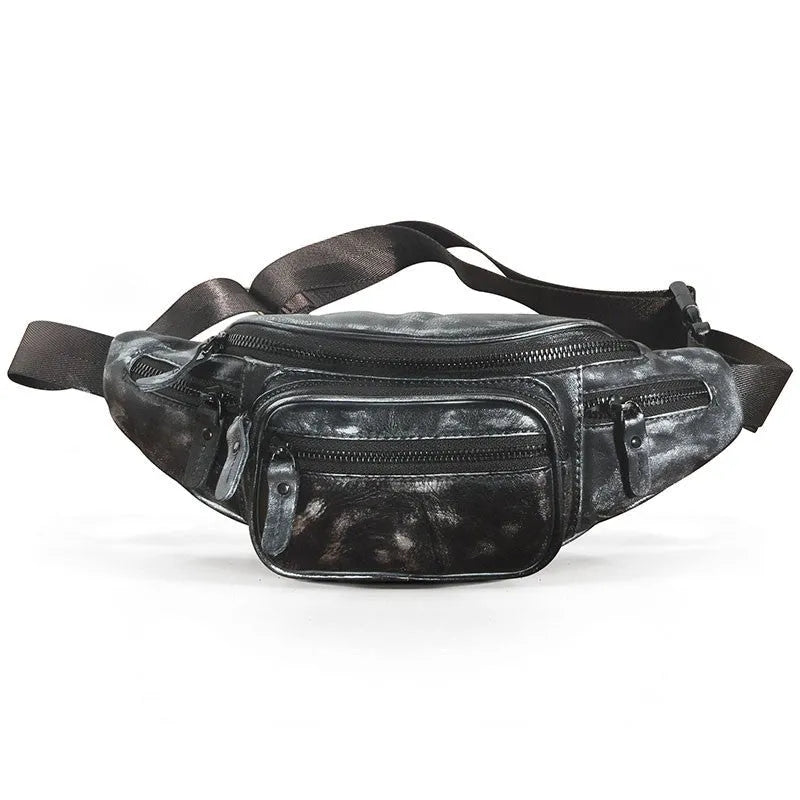 Brown leather shoulder messenger bag with single strap showing interior polyester cotton lining