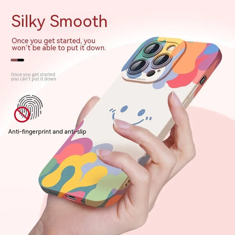 Fashion drop-resistant all-inclusive TPU phone case for iPhone in antique white