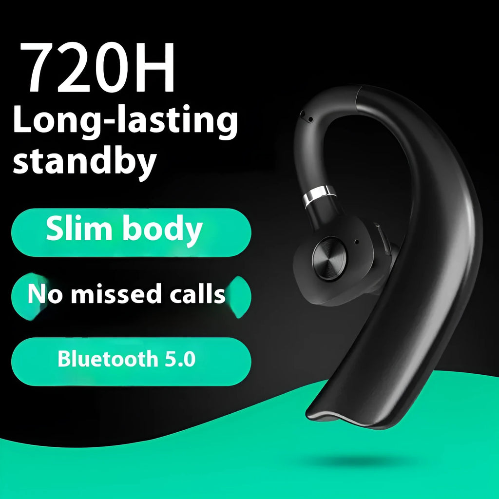 FsrdGT X23 single ear Bluetooth headset with ear hook design, plastic body, black colour