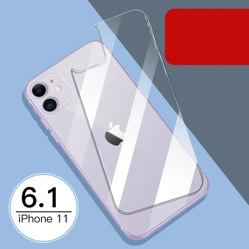 Tempered glass screen and rear protector for Apple iPhone models.