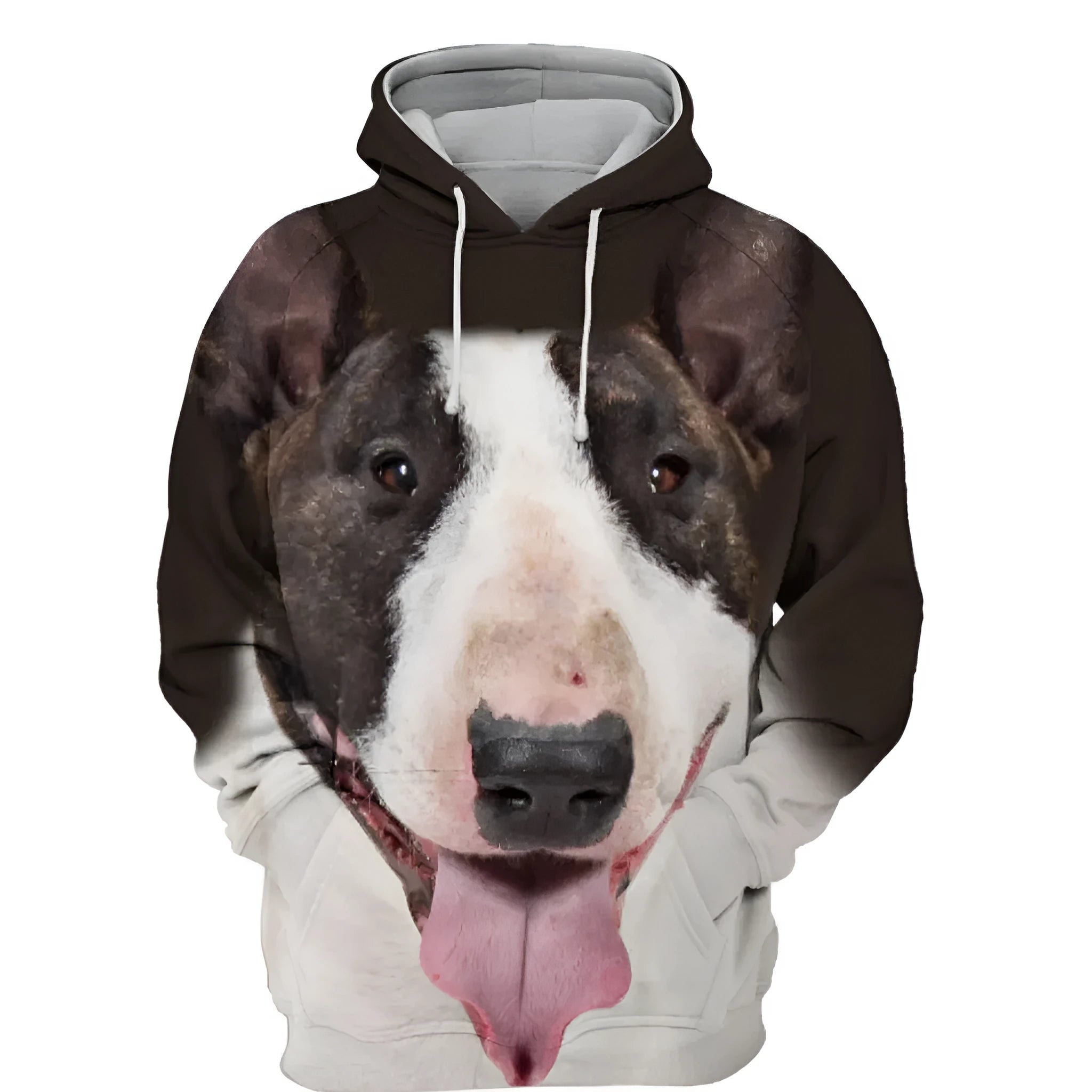 Men's 3D digital printing pullover hoodie in DZLMS-558 colour, loose fit with stick pocket