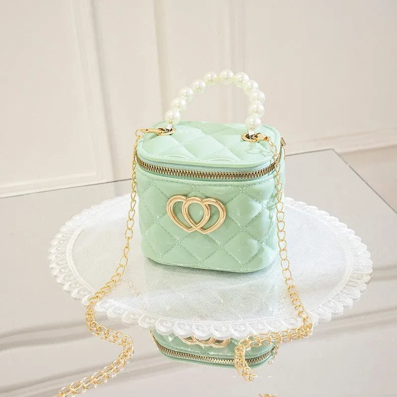 PVC bucket gel bag with heart pattern in various colour options