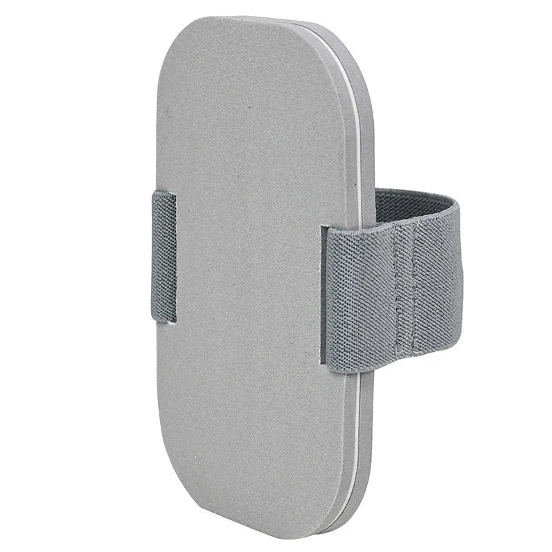 Grey detachable pet nail file grinder with four grooming boards and a soft EVA foam base.