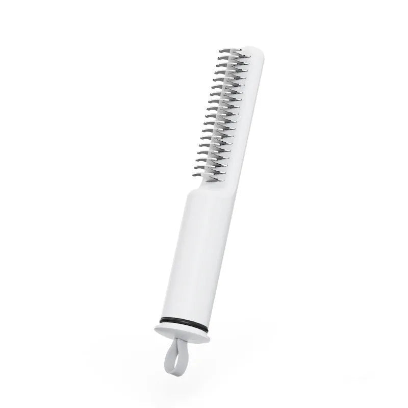 Stainless steel dog dematting comb with ergonomic handle in pink colour