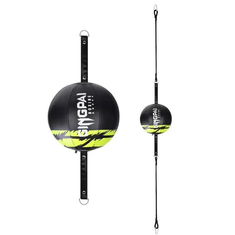 Black and green hanging boxing speed ball for reaction training